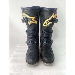 Alpinestars Tech 1 Black Motorcycle Boots Size 7 US 40.5 EUR